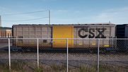 CSX 50-ft boxcar, gray livery