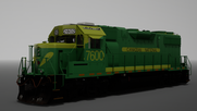 CN 7600 in original CN green and yellow