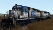 CSX Stealth 8174 &8177 EMD SD40-2